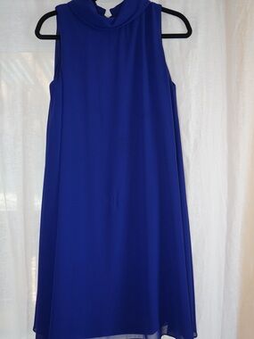 Vince Camuto Sleeveless Cowl Neck Midi Dress in Royal Blue